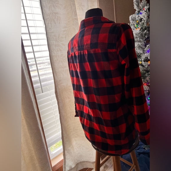 Madewell size m flannel red buffalo plaid - Picture 3 of 10